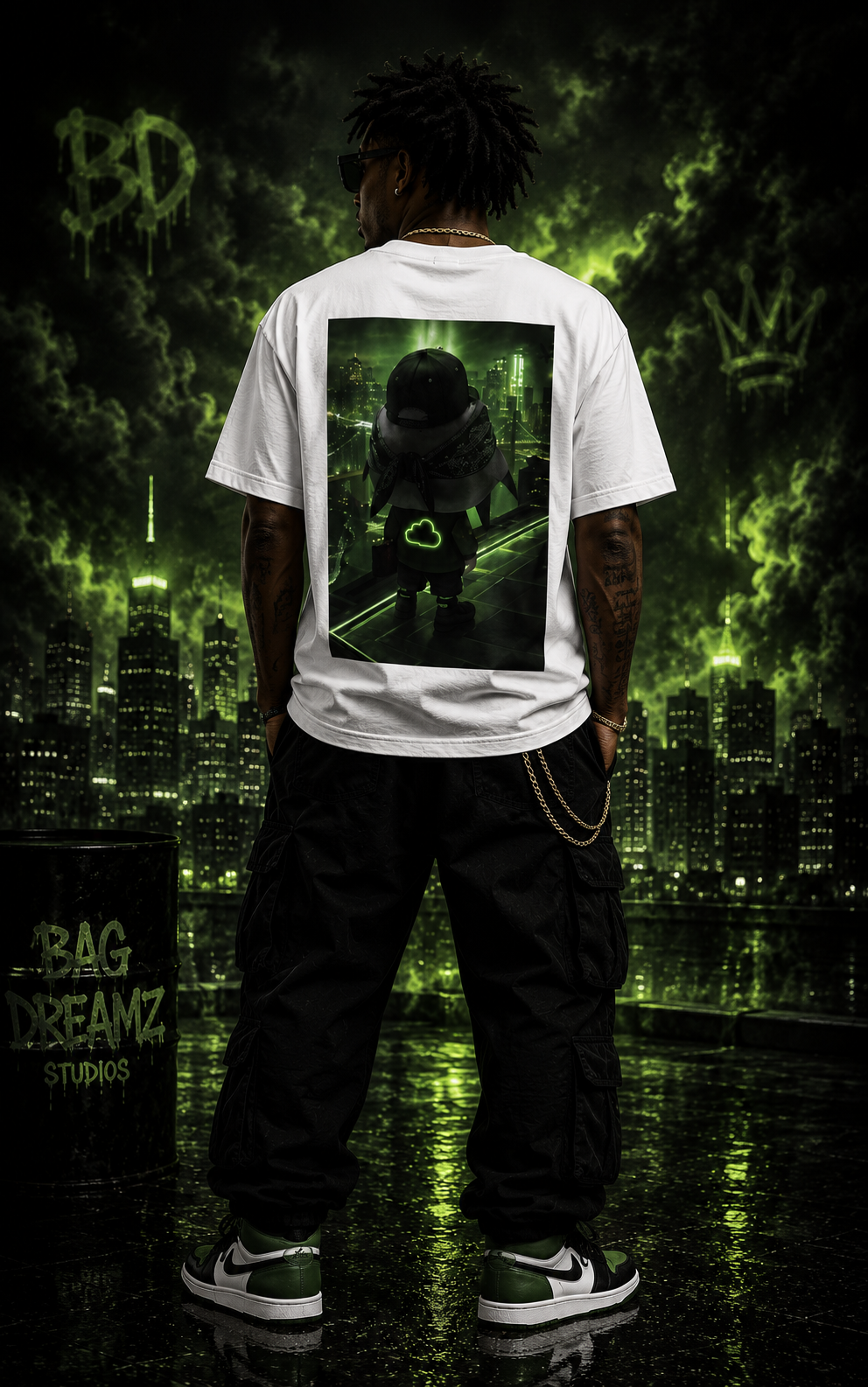 Men Cyber City Graphic Tee